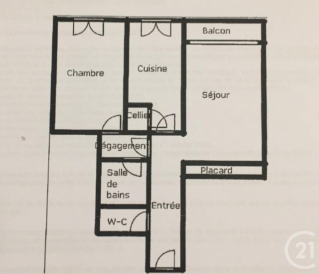 Appartement F2 à louer - 2 pièces - 52.12 m2 - VILLE D AVRAY - 92 - ILE-DE-FRANCE - Century 21 Solution Immobilière