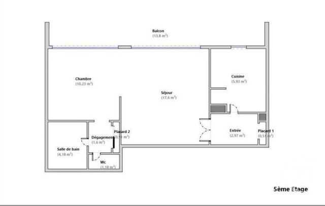 Appartement F2 à louer - 2 pièces - 45.11 m2 - ST CLOUD - 92 - ILE-DE-FRANCE - Century 21 Solution Immobilière